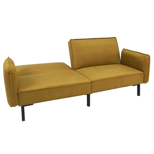 Rozkládací pohovka Giulia žlutá s funkcí spaní do obýváku, skandinávská, kompaktní Intesi