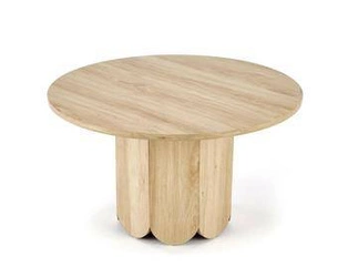 Kulatý konferenční stolek Puro 80 cm dřevěný skandinávský do obýváku přírodní