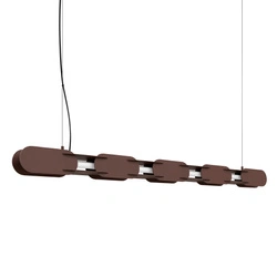 Závěsné LED svítidlo CHAIN 158 hnědé moderní nad ostrůvek