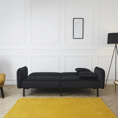 Rozkládací pohovka Giulia černá moderní s funkcí spaní do obýváku a studentského pokoje