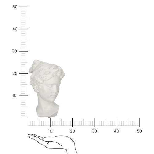 Dekorační soška hlava Venus Atmosphera bílá glamour do obýváku a ložnice 26 cm