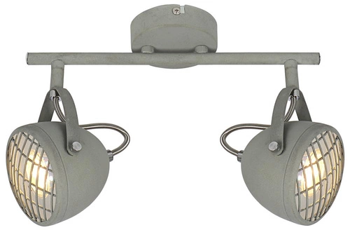 Pětiúhelníková stropní lampa 2x50W GU10 betonově šedá