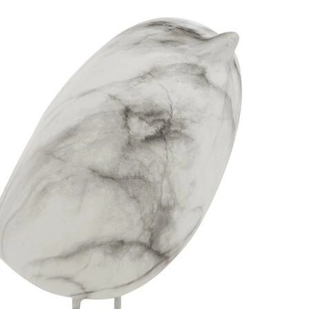 Dekorační figurka Bird Olen 19 cm bílý mramor glamour do obýváku Atmosphera