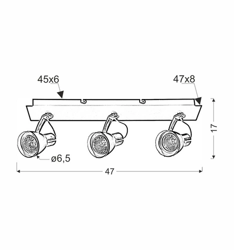 Stropní svítidlo Markus 3ramenné černé s měděným detailem, nastavitelné do obýváku