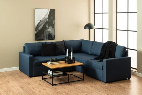 Konferenční stolek Gila 90x60 cm obdélníkový dubový s policí loftový do obýváku Actona