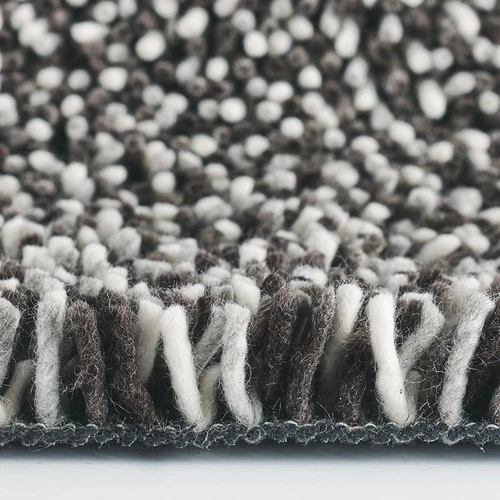 Vlněný shaggy koberec Gravel Mix šedý 140x200 do obýváku moderní snadno čistitelný