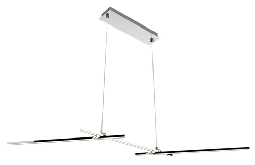 Moderní závěsné LED svítidlo Thasos chrom 103 cm do obýváku, kuchyně nebo jídelny
