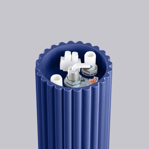 Stropní svítidlo HALO ultramarínové IP44 moderní skleněno-hliníkové kulaté do koupelny