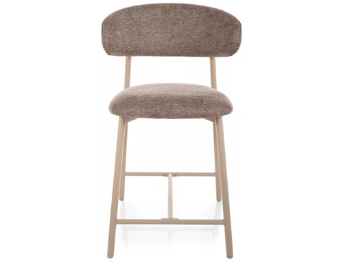 Barová židle Pasco Slim čalouněná béžová moderní do kuchyně s opěrkou