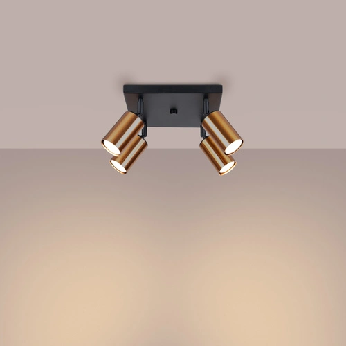 Stropní svítidlo WINX 4 černá měď moderní do obýváku a ložnice ocelové 25 cm