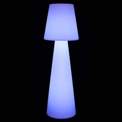 Stojací LED lampa Colorfull 110 cm bílá moderní s dálkovým ovládáním do obýváku i na terasu Intesi