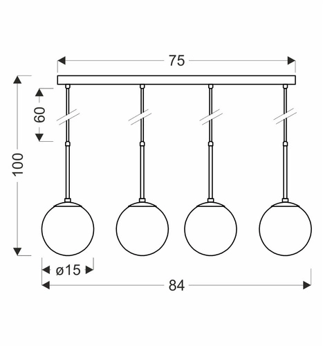 Závěsné svítidlo Pompei moderní skleněné bílé 4bodové do obýváku a jídelny