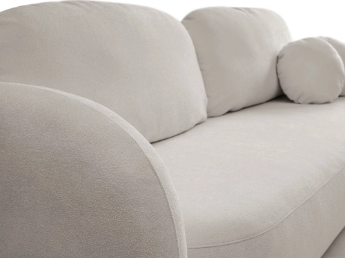 Rozkládací pohovka Salby pro 3 osoby s úložným prostorem a funkcí spaní šedá do obýváku