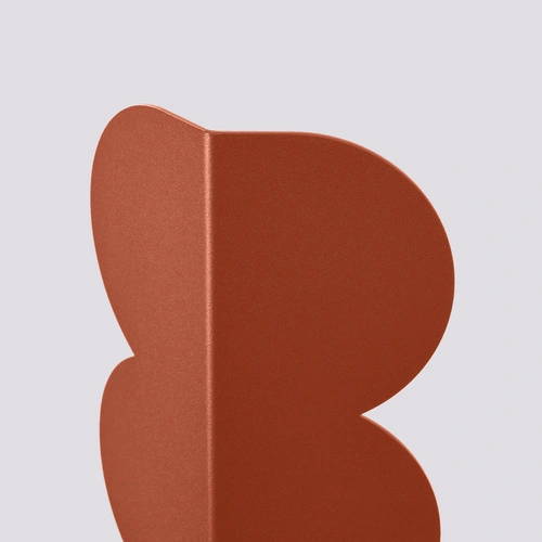 Nástěnné svítidlo BISCUIT moderní do obýváku v červené okrové barvě