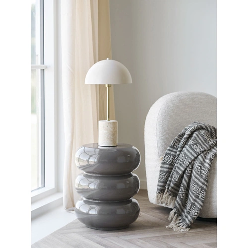 Stolní lampa Sheffield mramorová béžová glamour do obývacího pokoje a ložnice