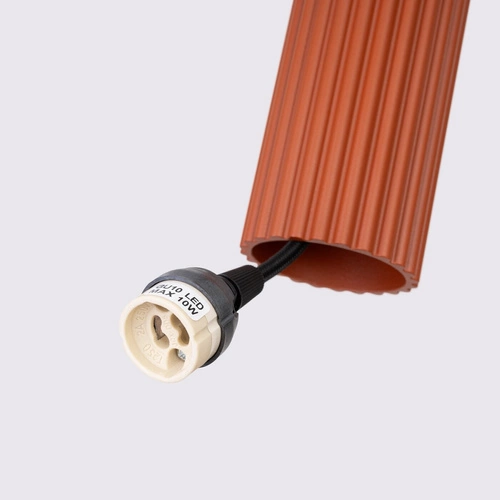 Závěsné svítidlo Karbon 3-bodové červené, nastavitelné do obýváku, kuchyně nebo jídelny