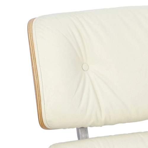 Otočná křesla Vip D2.DESIGN do obýváku bílá pravá kůže moderní glamour