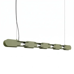 Závěsné LED svítidlo CHAIN 158 olivově zelené nad ostrůvek moderní