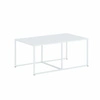 Konferenční stolek Maxwell bílý obdélníkový moderní do obýváku na kovových lyžinách 102x67 cm