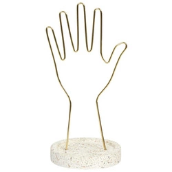 Stojan na šperky Arty zlatý terrazzo na prsteny a náramky glamour