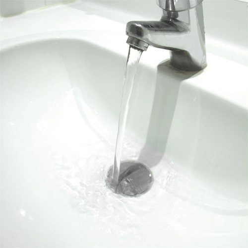 Silikonová zátka do dřezu šedá Intesi moderní univerzální do kuchyně a koupelny 6 cm