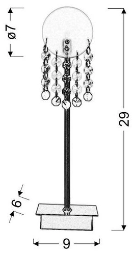Luxor moderní stolní lampa sklo-kov stříbrná do obýváku a ložnice CANDELLUX