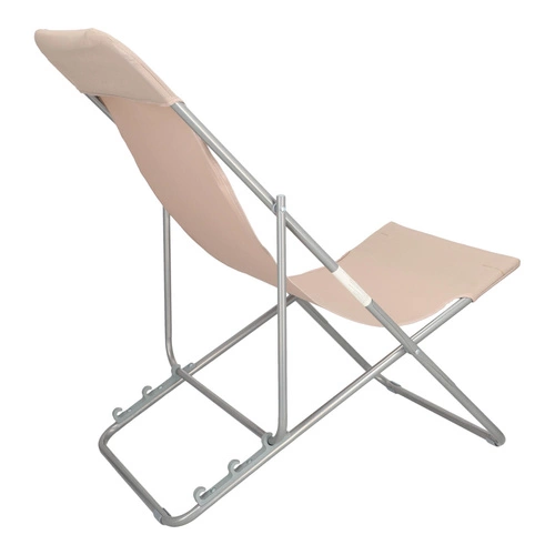 Zahradní lehátko Setuba béžové skládací polohovatelné moderní na terasu a balkon 5five