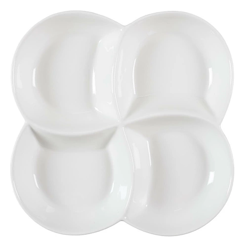 Sada 10 misek na servírování předkrmů, bílá