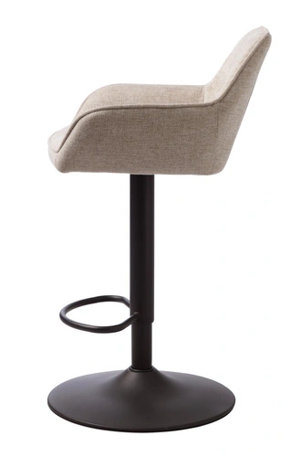 Barová židle Nolan čalouněná písková s opěrkou výškově nastavitelná do kuchyně