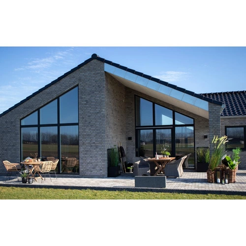 Zahradní kulatý skládací stůl z teakového dřeva Toledo 100 cm boho na terasu a balkon Intesi