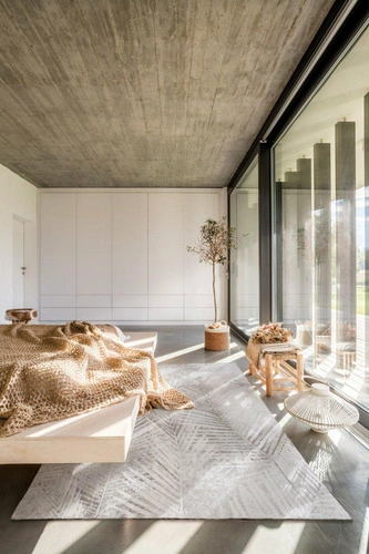 Koberec do obýváku Java Ivory 200x300 šedý moderní snadno čistitelný boho Carpet Decor