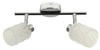 Stropní svítidlo Trans chromované skleněné lišta 2 světla do obýváku a kuchyně CANDELLUX