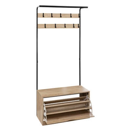 Vysoká botníková skříň s věšákem a sedákem Jano 5five simply smart industriální do předsíně