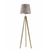 STOJACÍ LAMPA ARUBA, šedé melange STÍNIDLO, dřevěné nohy