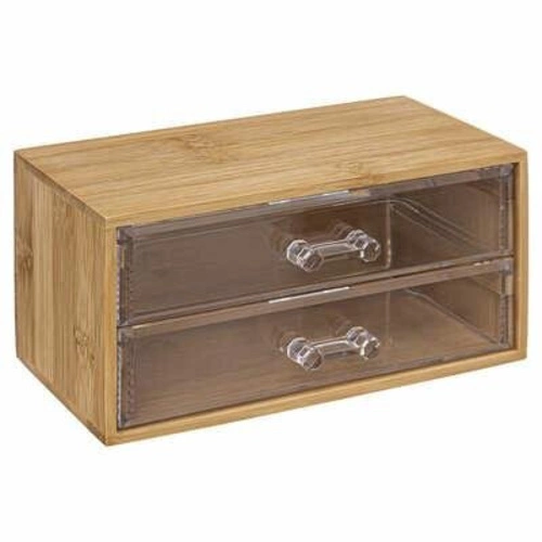 5five simply smart bambusový organizér na šperky do zásuvky se 2 průhlednými šuplíky