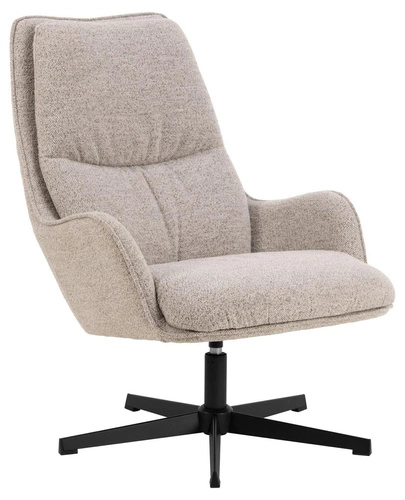 Otočná křeslo Bosley béžové Monza 60 do obýváku moderní s područkami čalouněné