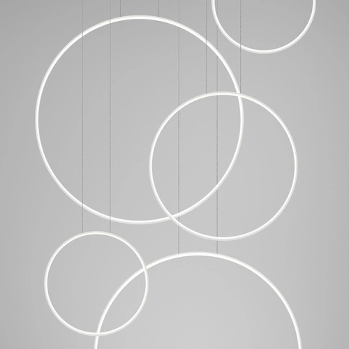 Závěsné LED svítidlo RIO 5 bílé moderní do obýváku a jídelny 5bodové