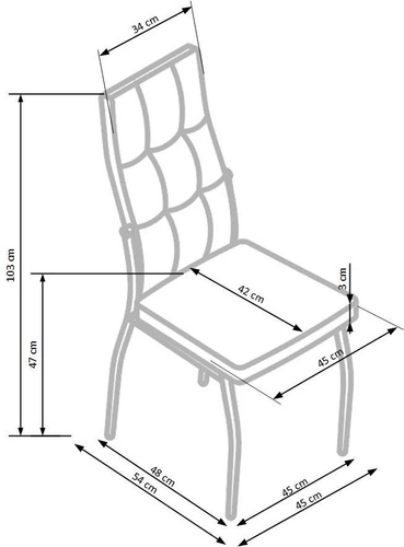 Čalouněná židle Intesi Stagy šedá moderní do jídelny a kuchyně na černých nohách