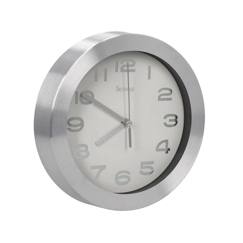 Nástěnné hodiny glamour Ago Intesi bílé chrom elegantní do obýváku nebo kanceláře 20 cm