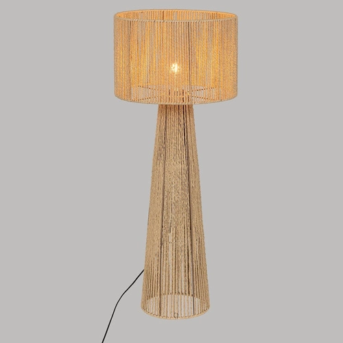 Stojací lampa Adria boho přírodní do obýváku Atmosphera – podlahová lampa s papírovým stínidlem