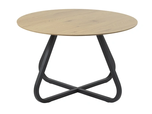 Kulatý jídelní stůl 120 cm Resul moderní dub artisan černé nohy do jídelny obýváku