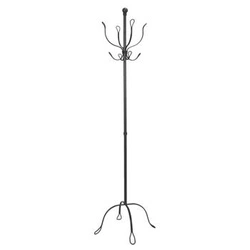 Kovový stojanový věšák Loop šedý do předsíně vintage na bundy a kabelky 170 cm