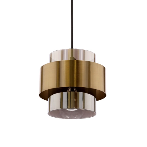 Závěsné svítidlo Spiega černé se zlatem skleněné nastavitelné do obýváku a nad jídelní stůl