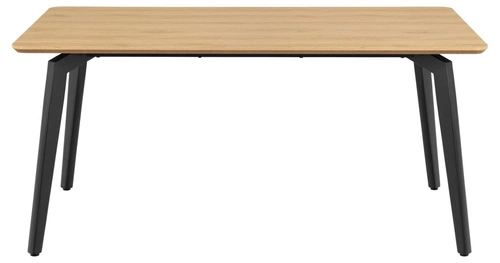 Jídelní stůl Cadiz 160x90 cm moderní dub přírodní černé nohy Actona pevný