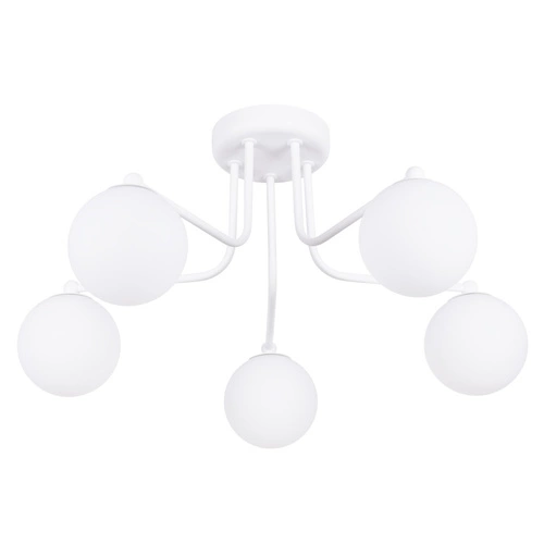 Lustr Astral 5 bílý minimalistický skleněné koule moderní Sollux Lighting