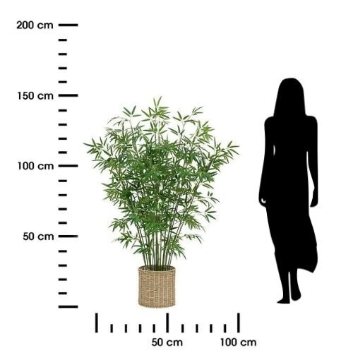 Umělý bambus Atmosphera 150 cm v přírodní květináči do obýváku nebo kanceláře