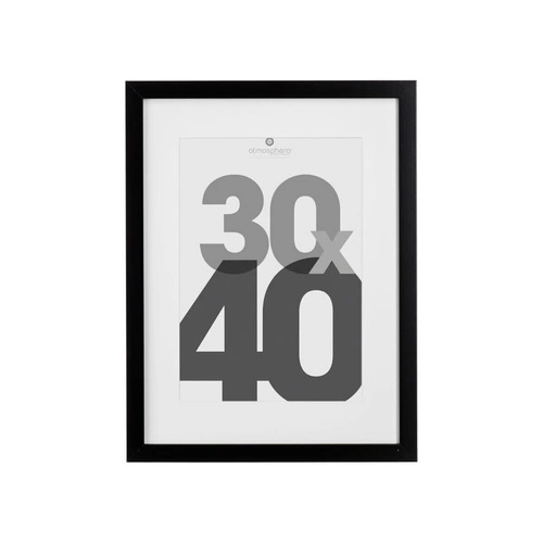 Černý závěsný fotorámeček 30x40 Eva moderní na zeď Atmosphera