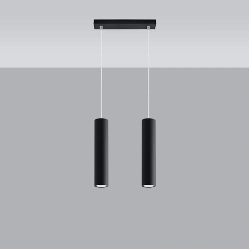 Závěsné svítidlo Lagos černé 2bodové moderní do obýváku kuchyně nebo nad ostrůvek