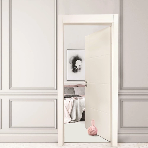 Zarážka na dveře Yarn Intesi růžová glamour z látky pro interiérové dveře