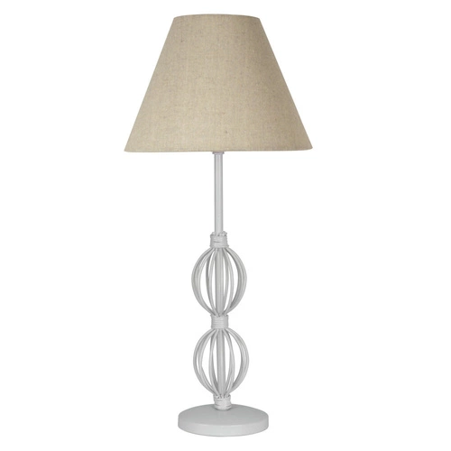 Noční lampička Rosette 3 moderní béžová s látkovým stínidlem do ložnice CANDELLUX LIGHTING